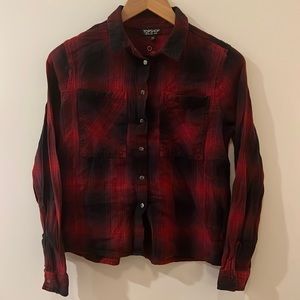 TopShop Women’s Red Black Flannel - 2
